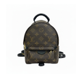 the louis vuitton brown monogram canvas mini palm springs backpack in great condition 