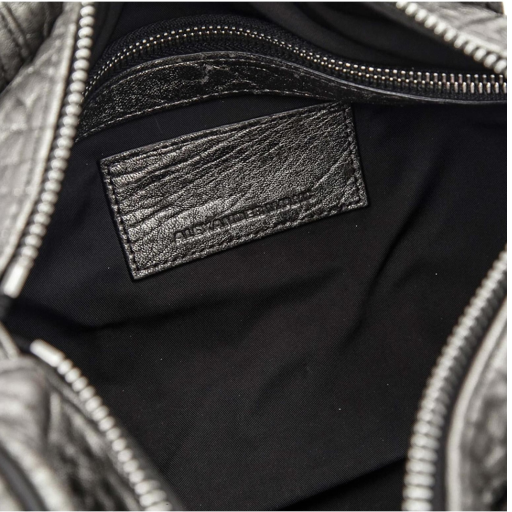 Alexander Wang Rockie Bag – Black Pebbled Leather – Iconic Studded Base Satchel