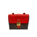 Louis Vuitton Locky BB Monogram Canvas & Red Leather Top Handle Crossbody Bag