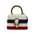 Gucci Dionysus Bamboo Top Handle Bag – Hibiscus White Leather with Web Strap
