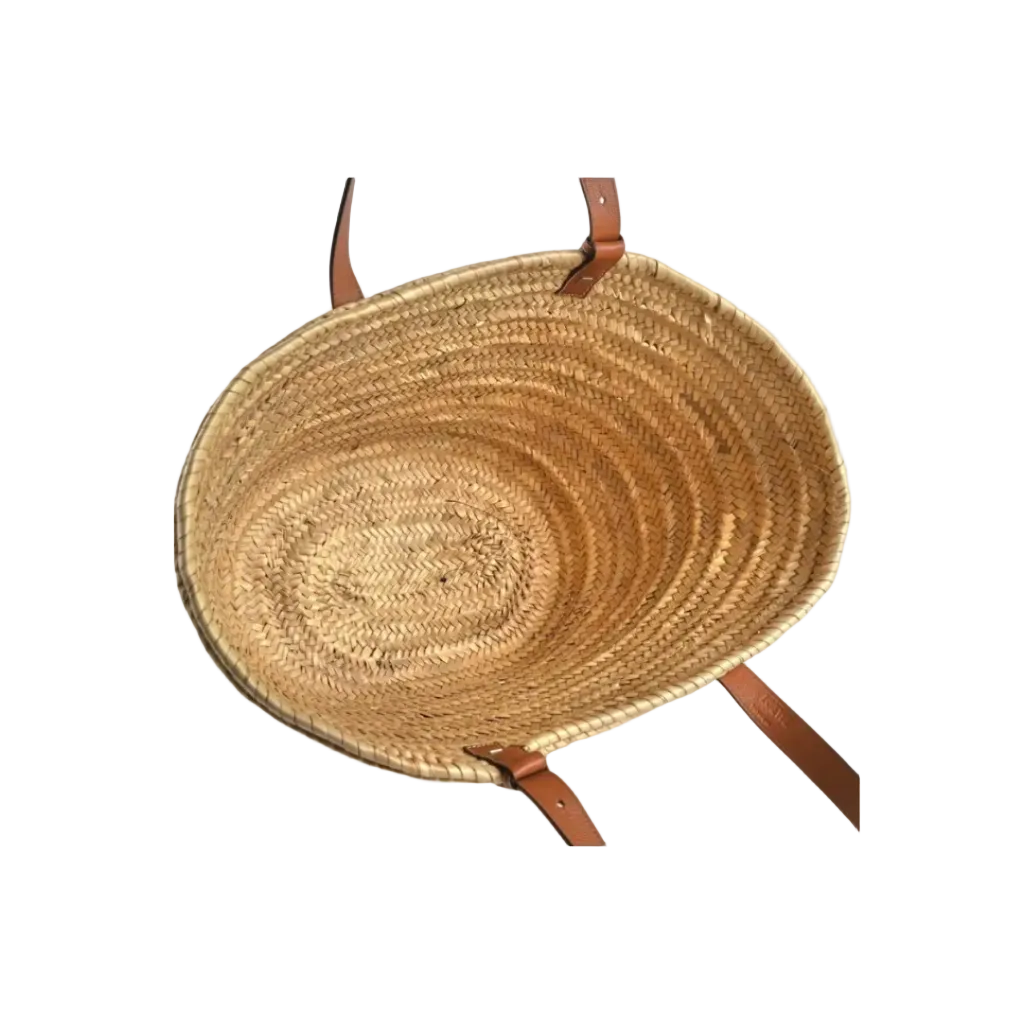 Loewe Smiley Raffia Basket