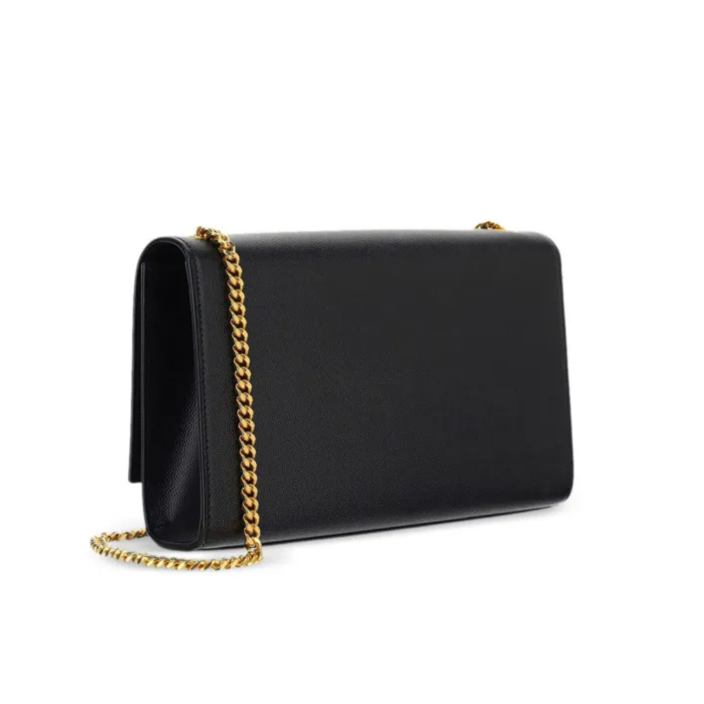 Saint Laurent Medium Kate Shoulder Bag Grain de Poudre Leather – Black & Gold