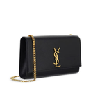 Saint Laurent Medium Kate Shoulder Bag Grain de Poudre Leather – Black & Gold